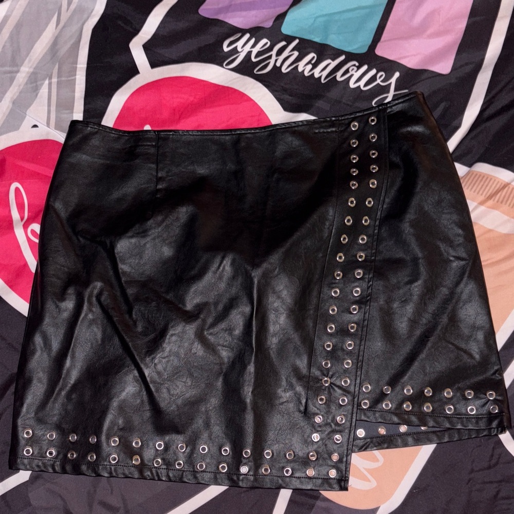 Forever 21 Black Eyelet Mini Skirt